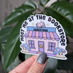 Meet me at the bookstore, bookish merch for readers, library stickers for Kindle, book gifts for book lovers, tumbler accessories, book club