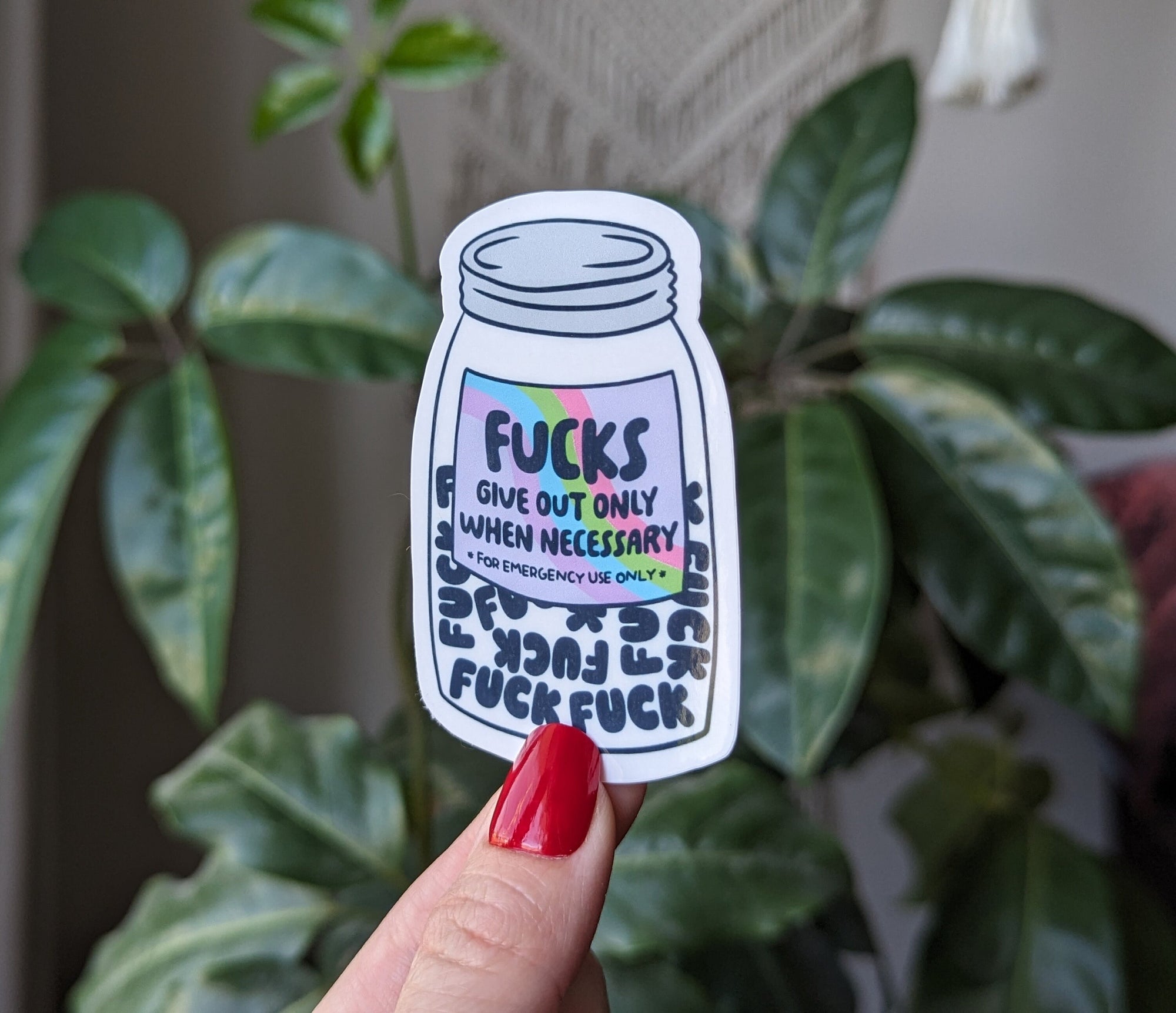 Jar of Fucks Vinyl Sticker