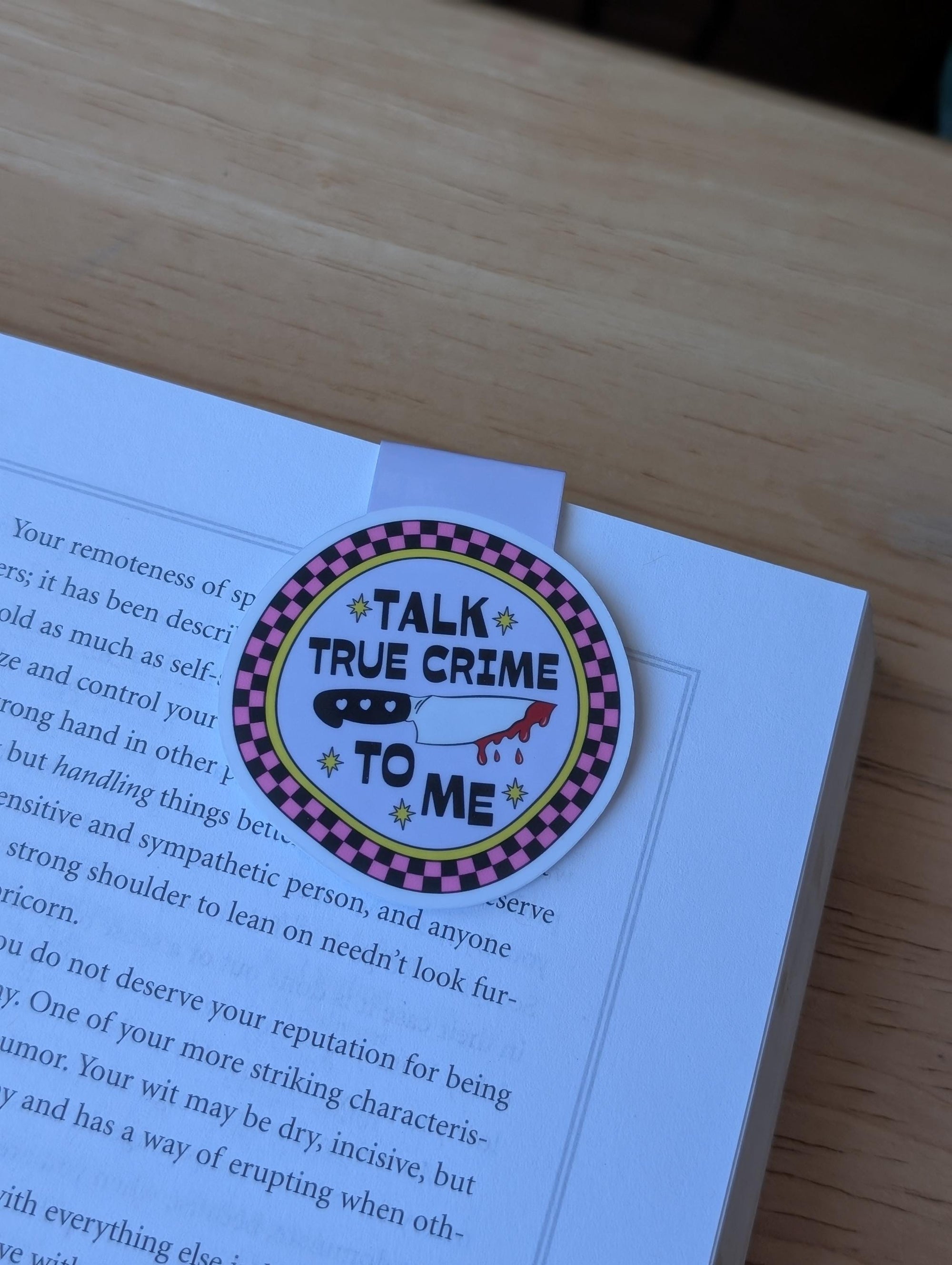 Talk True Crime To Me Magnetic Bookmark