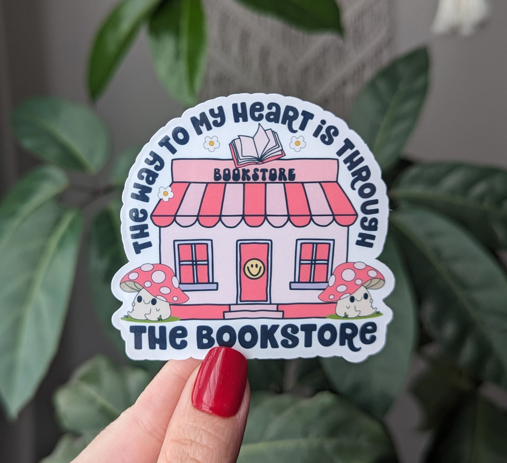 The way to my heart is through the bookstore, bookish stickers for kindle, book gifts for book lovers, smut reader stickers for her, booktok