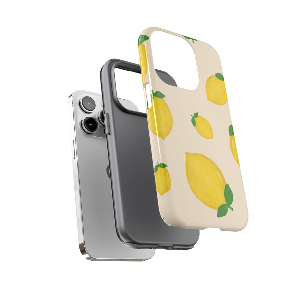 Lemon Print Phone Case, Vibrant Lemon Design, Cute Citrus Case, Gift for Fruit Lovers, Summer Vibe Accessories