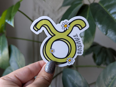 Taurus sticker for kindle, astrology stickers for water bottle, zodiac sign sticker, horoscope, witchy gifts for her, metaphysical gifts