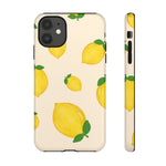 Lemon Print Phone Case, Vibrant Lemon Design, Cute Citrus Case, Gift for Fruit Lovers, Summer Vibe Accessories