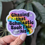 Chasing that scholastic book fair high, nostalgia stickers for Kindle, book gifts for book lovers, 90s birthday gift, bookish stickers for