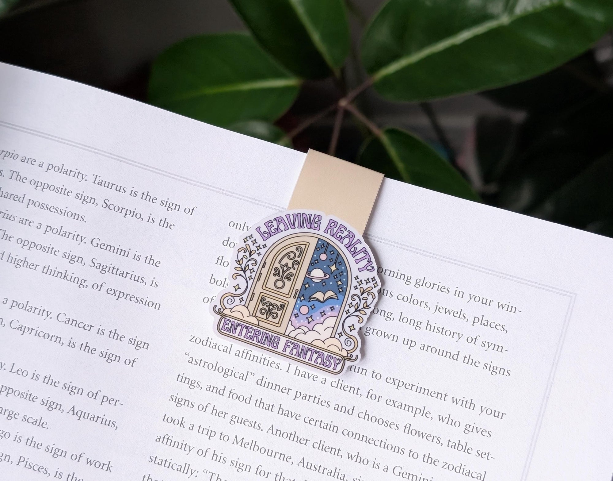 Leaving Reality Entering Fantasy Magnetic Bookmark