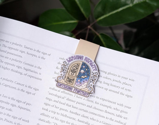 Leaving Reality Entering Fantasy Magnetic Bookmark