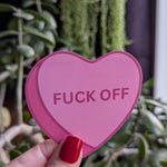 Conversation heart sticker for laptop, funny gift for boyfriend, anti valentines day, snarky stickers for phone case, heart sticker for her