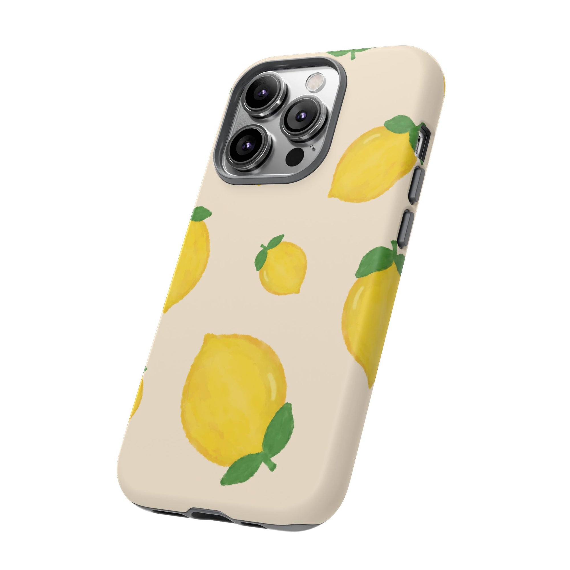 Lemon Print Phone Case, Vibrant Lemon Design, Cute Citrus Case, Gift for Fruit Lovers, Summer Vibe Accessories