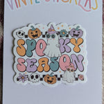 spooky season stickers for kindle, Halloween stickers for water bottle, fall theamed gifts for best friend, witchy gifts for Halloween lover