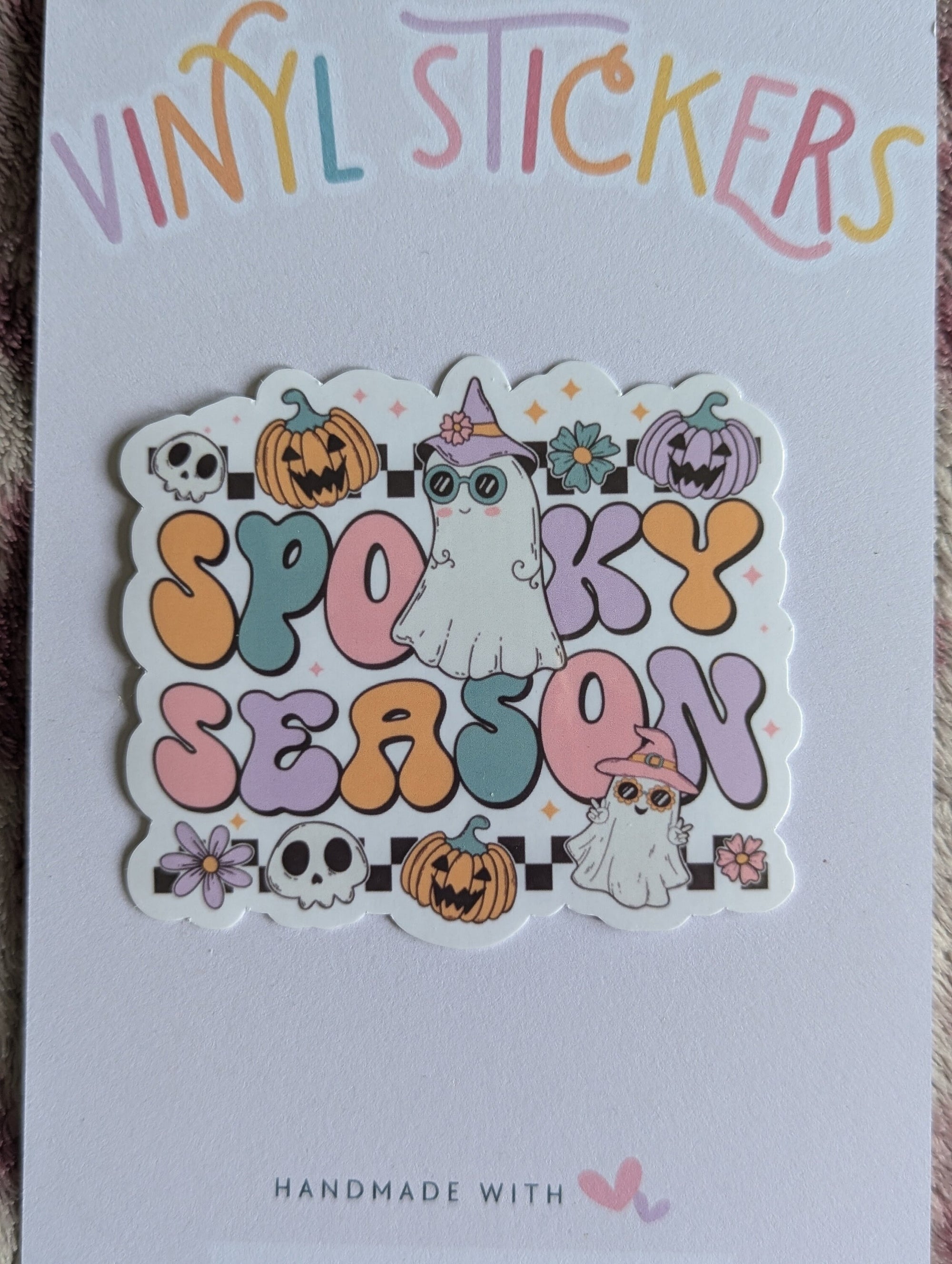 spooky season stickers for kindle, Halloween stickers for water bottle, fall theamed gifts for best friend, witchy gifts for Halloween lover