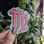 Virgo sticker for kindle, astrology stickers for water bottle, zodiac sign sticker, horoscope, witchy gifts for her, metaphysical gifts