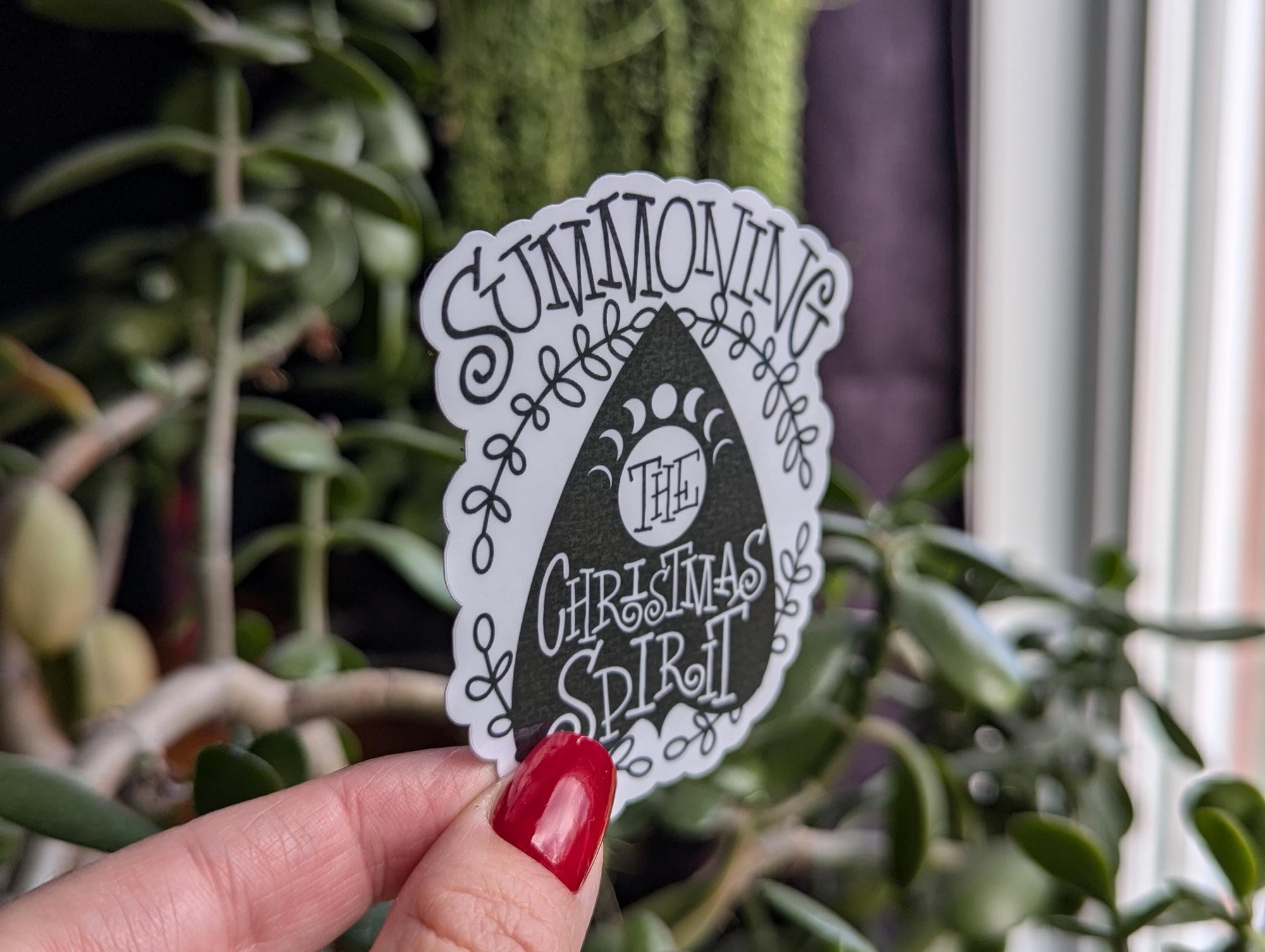 Summoning The Christmas Spirt Vinyl Sticker