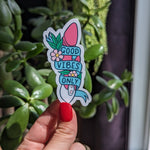 Good vibes only stickers for adults, dirty stickers for water bottle, funny gifts for her, bachelorette party favor, vibrator sticker, kinky