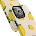 Lemon Print Phone Case, Vibrant Lemon Design, Cute Citrus Case, Gift for Fruit Lovers, Summer Vibe Accessories