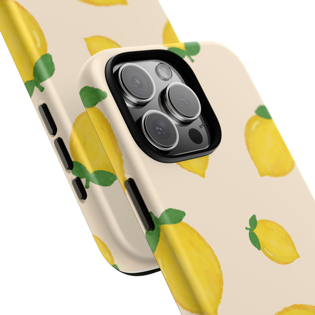 Lemon Print Phone Case, Vibrant Lemon Design, Cute Citrus Case, Gift for Fruit Lovers, Summer Vibe Accessories