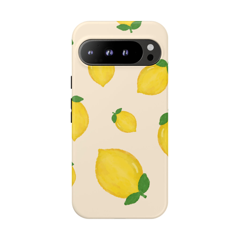 Lemon Print Phone Case, Vibrant Lemon Design, Cute Citrus Case, Gift for Fruit Lovers, Summer Vibe Accessories