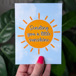 Sending You Sunshine Card, Uplifting Greeting Card, Cheer Up Card, Thinking of You Greeting Card, Send a Smile, Just Because Greeting Card