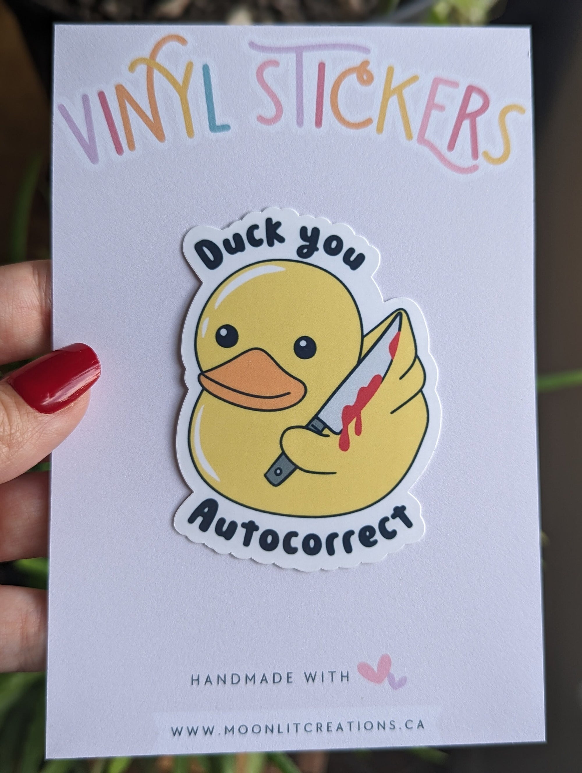 Duck You Autocorrect Vinyl Sticker