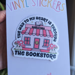 The way to my heart is through the bookstore, bookish stickers for kindle, book gifts for book lovers, smut reader stickers for her, booktok