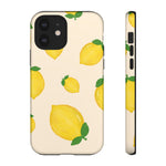Lemon Print Phone Case, Vibrant Lemon Design, Cute Citrus Case, Gift for Fruit Lovers, Summer Vibe Accessories
