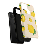 Lemon Print Phone Case, Vibrant Lemon Design, Cute Citrus Case, Gift for Fruit Lovers, Summer Vibe Accessories