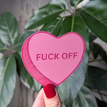 Conversation heart sticker for laptop, funny gift for boyfriend, anti valentines day, snarky stickers for phone case, heart sticker for her