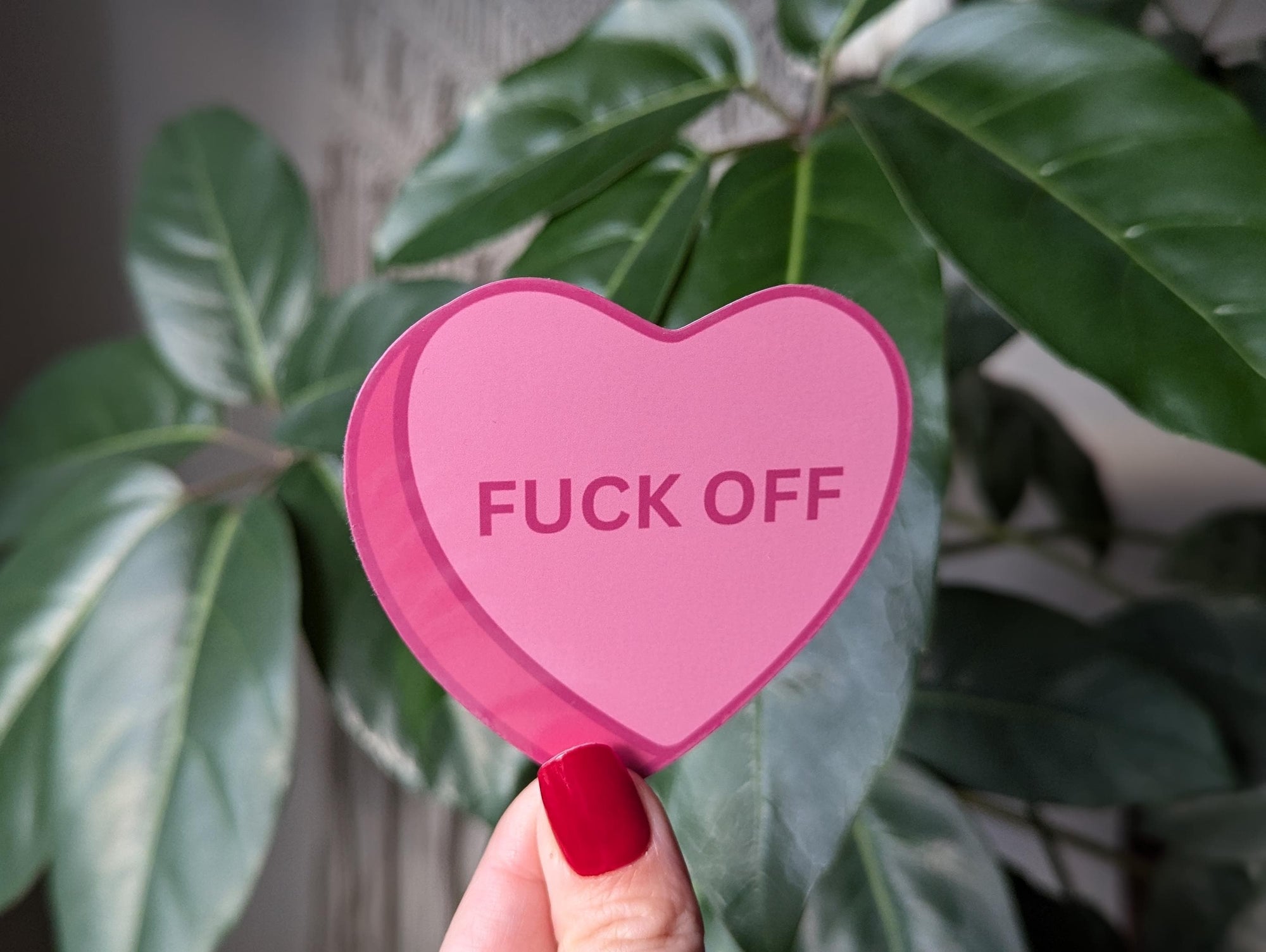 Conversation heart sticker for laptop, funny gift for boyfriend, anti valentines day, snarky stickers for phone case, heart sticker for her