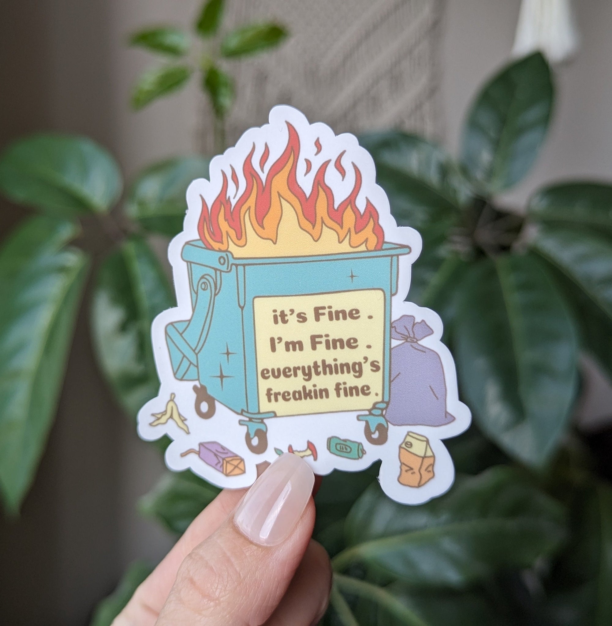 Dumpster Fire Vinyl Sticker