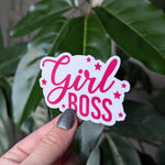 Girl boss sticker for planner, boss babe, business woman, gift for business owner, entrepreneur gift for women, pink girly stickers for her