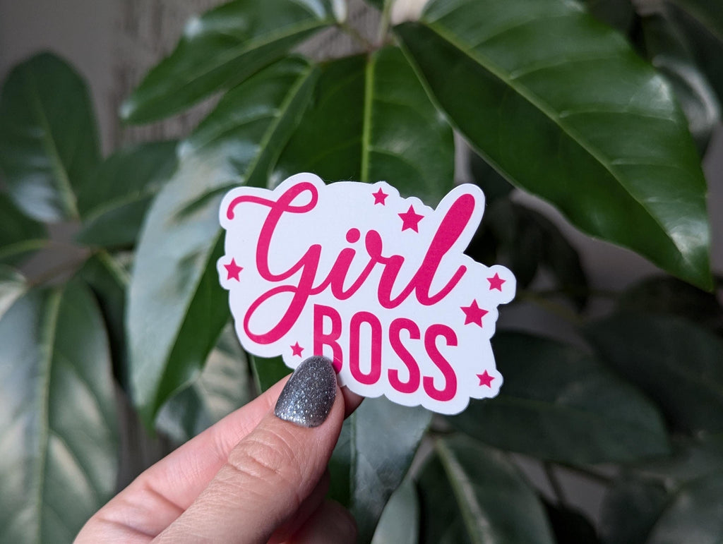 Girl boss sticker for planner, boss babe, business woman, gift for business owner, entrepreneur gift for women, pink girly stickers for her