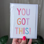 You Got This Card, Encouragement Greeting Card, Motivational Card, Support Card, Mental Health Card, Positive Thinking, Uplifting Card