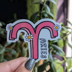 Aries sticker for kindle, astrology stickers for water bottle, zodiac sign sticker, horoscope, witchy gifts for her, metaphysical gifts