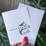 Cheer Up Bitch Card, Funny Encouragement Card, Cute Cat Greeting Card, Snarky Mental Health Card, Card for Best Friend
