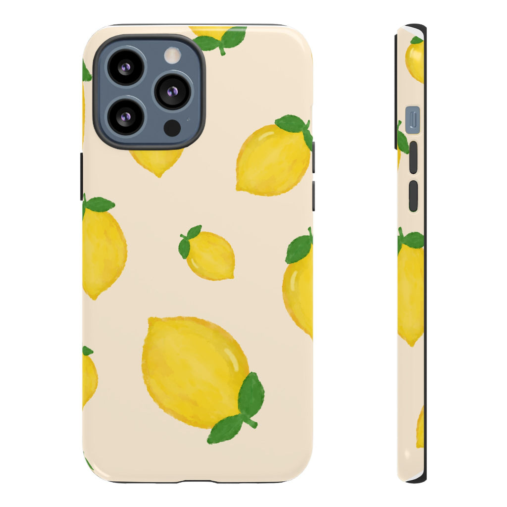 Lemon Print Phone Case, Vibrant Lemon Design, Cute Citrus Case, Gift for Fruit Lovers, Summer Vibe Accessories