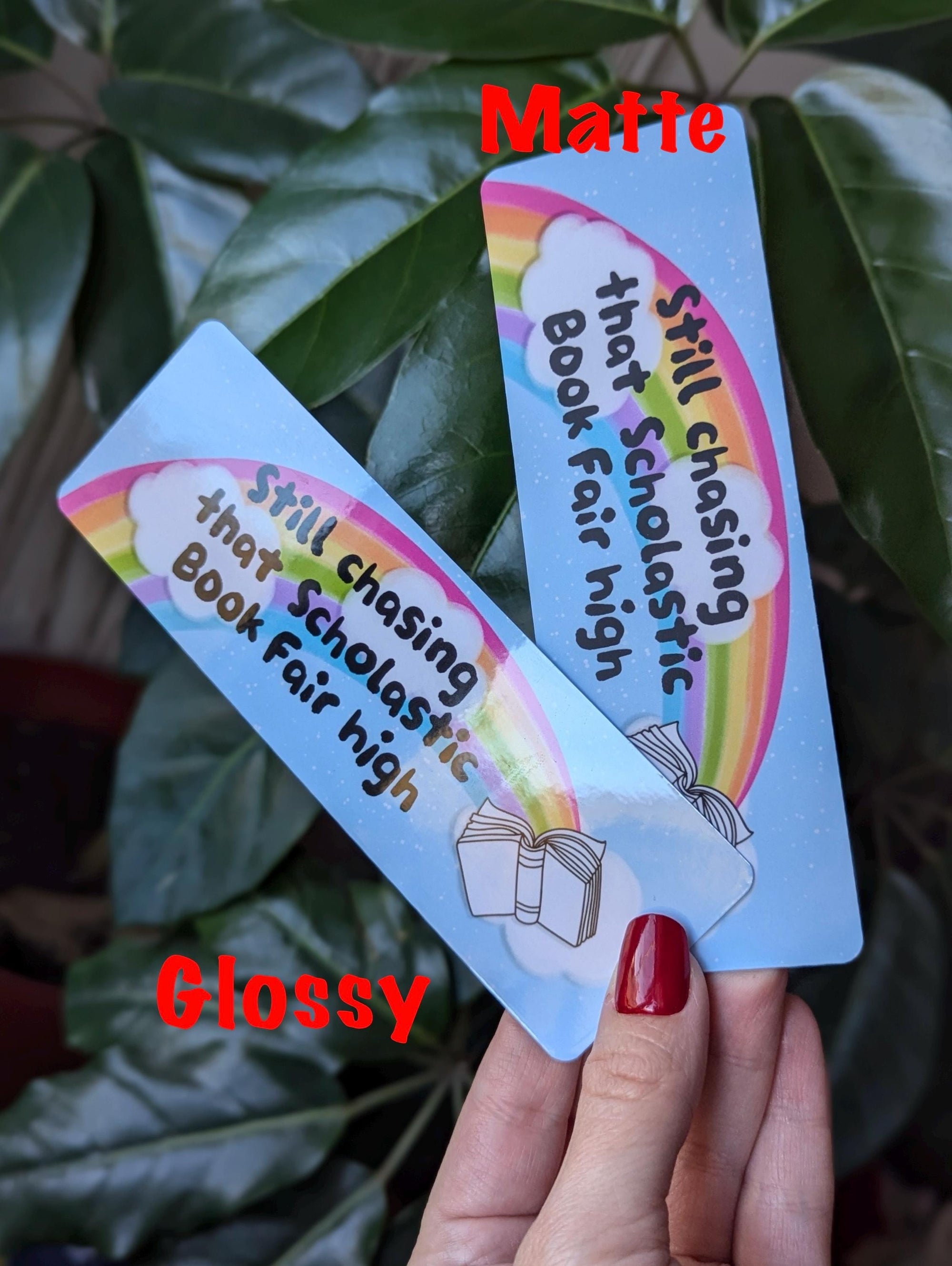Chasing that Scholastic book fair high bookmark, book gift for book lovers, 90s birthday gift, nostalgia gift, bookish merch, funny bookmark