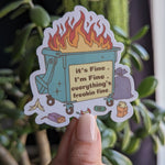 Dumpster Fire Vinyl Sticker