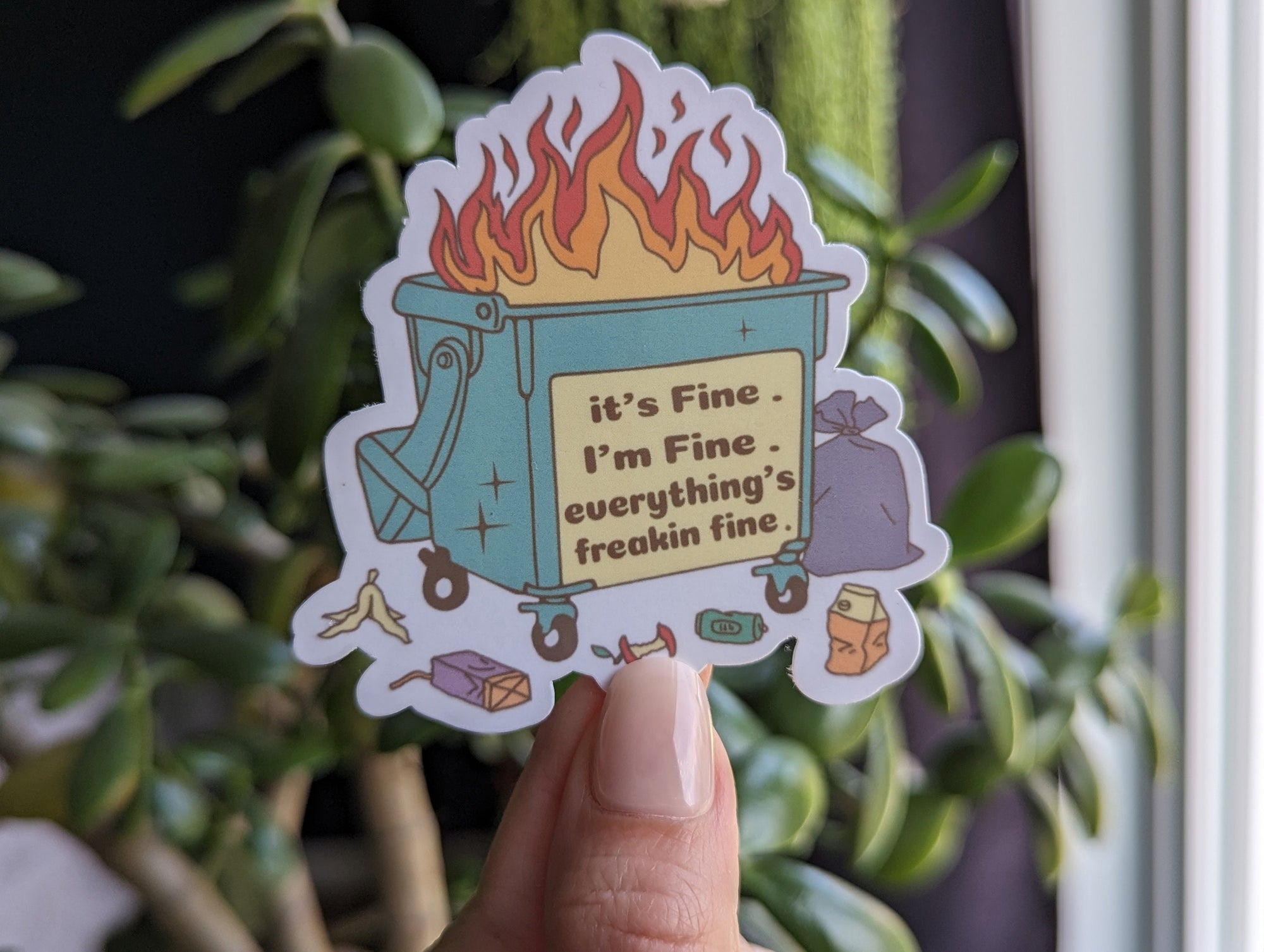 Dumpster Fire Vinyl Sticker