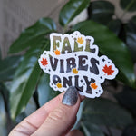 Fall vibes only, autumn theamed stickers for phone case, fall aesthetic stickers, leaf sticker for laptop, nature lovers gift, gift for fall