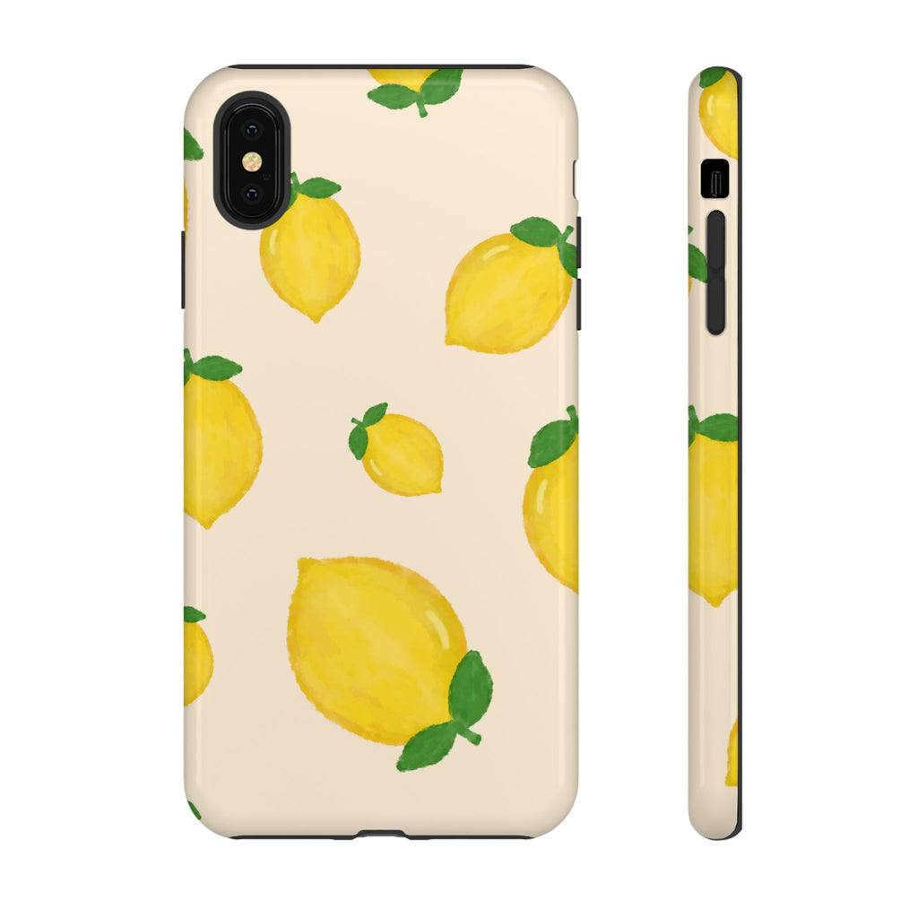 Lemon Print Phone Case, Vibrant Lemon Design, Cute Citrus Case, Gift for Fruit Lovers, Summer Vibe Accessories