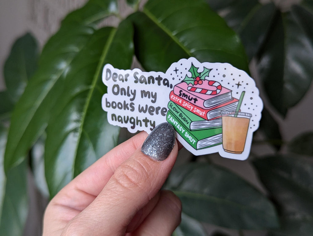Dear Santa, smut sticker for Christmas, bookish stickers, book gifts for book lovers, funny stickers for kindle, booktok merch, reader gift