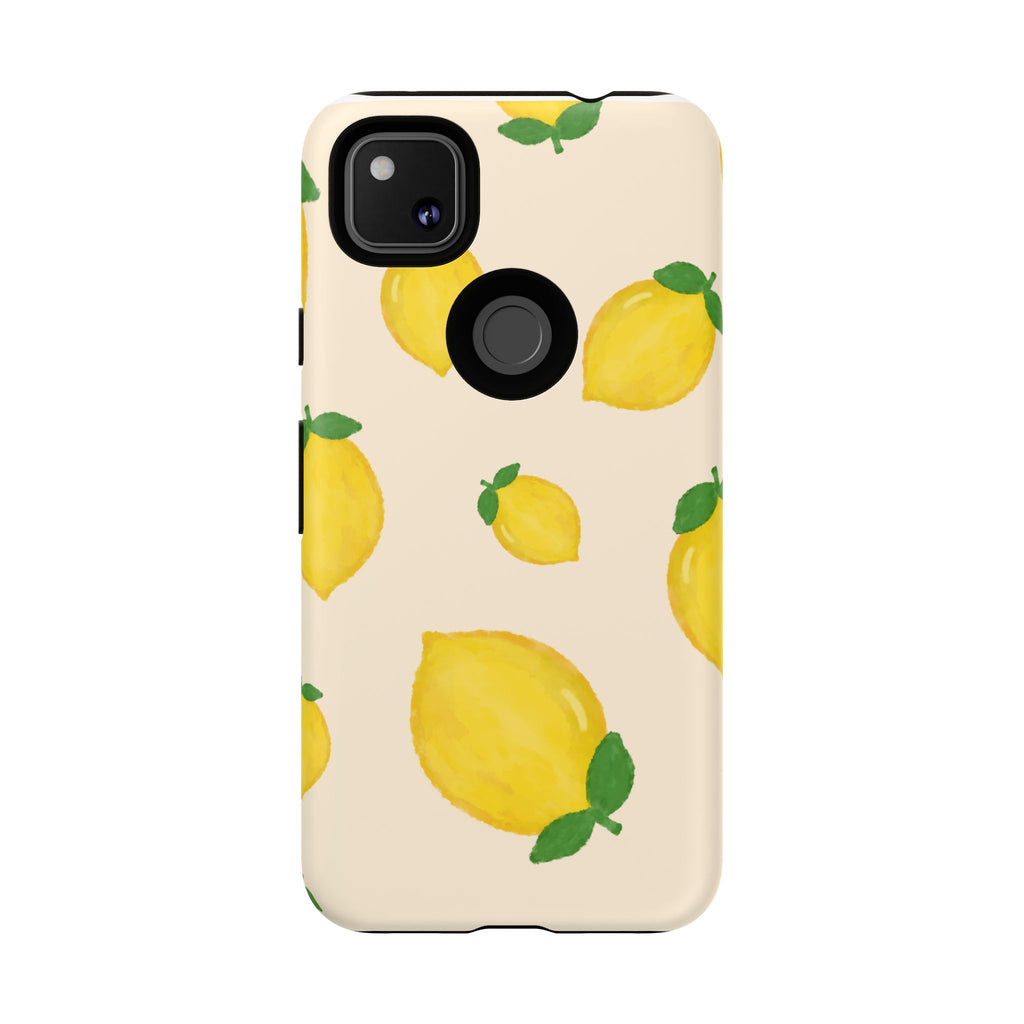 Lemon Print Phone Case, Vibrant Lemon Design, Cute Citrus Case, Gift for Fruit Lovers, Summer Vibe Accessories