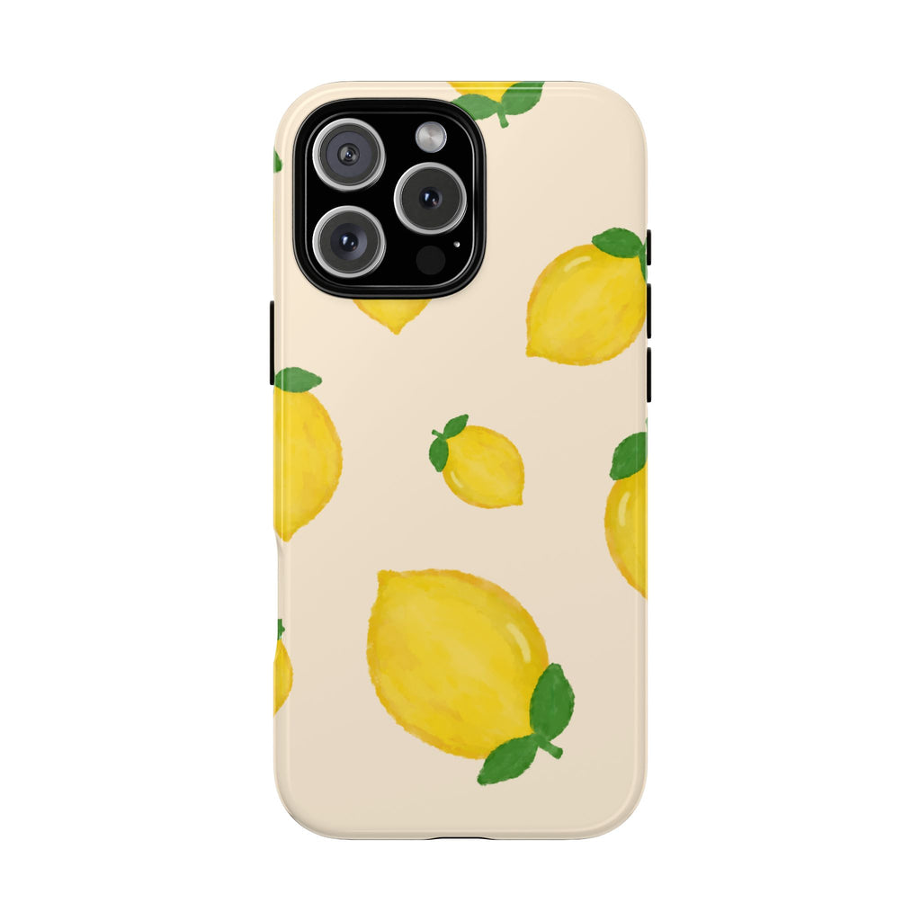 Lemon Print Phone Case, Vibrant Lemon Design, Cute Citrus Case, Gift for Fruit Lovers, Summer Vibe Accessories