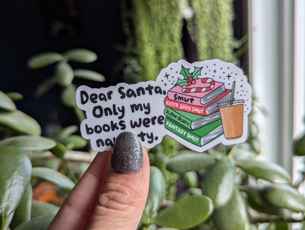 Dear Santa, smut sticker for Christmas, bookish stickers, book gifts for book lovers, funny stickers for kindle, booktok merch, reader gift