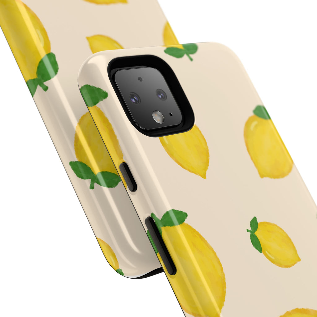Lemon Print Phone Case, Vibrant Lemon Design, Cute Citrus Case, Gift for Fruit Lovers, Summer Vibe Accessories
