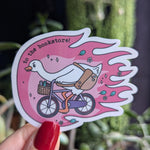 Off to the bookstore, funny goose sticker for kindle, bookish stickers for laptop, book gifts for book lovers, booktok merch, reader gifts