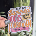Read banned books sticker, bookish merch, book gifts for book lovers, smut reader gifts, library stickers for kindle, booktok stickers for