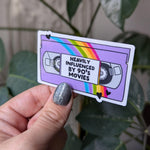 90s movie stickers, nostalgic stickers for water bottle, nostalgia gift for movie lover, VHS stickers for laptop, 90s birthday gift, retro