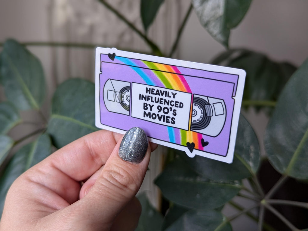 90s movie stickers, nostalgic stickers for water bottle, nostalgia gift for movie lover, VHS stickers for laptop, 90s birthday gift, retro