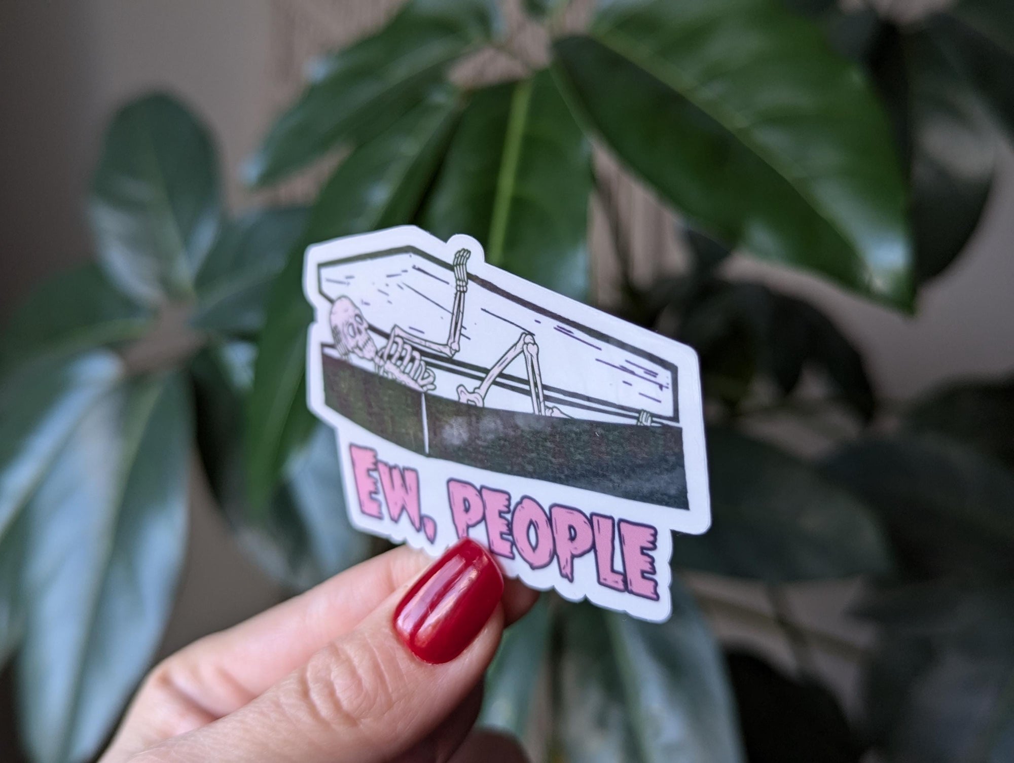 Ew People Introvert Vinyl Sticker
