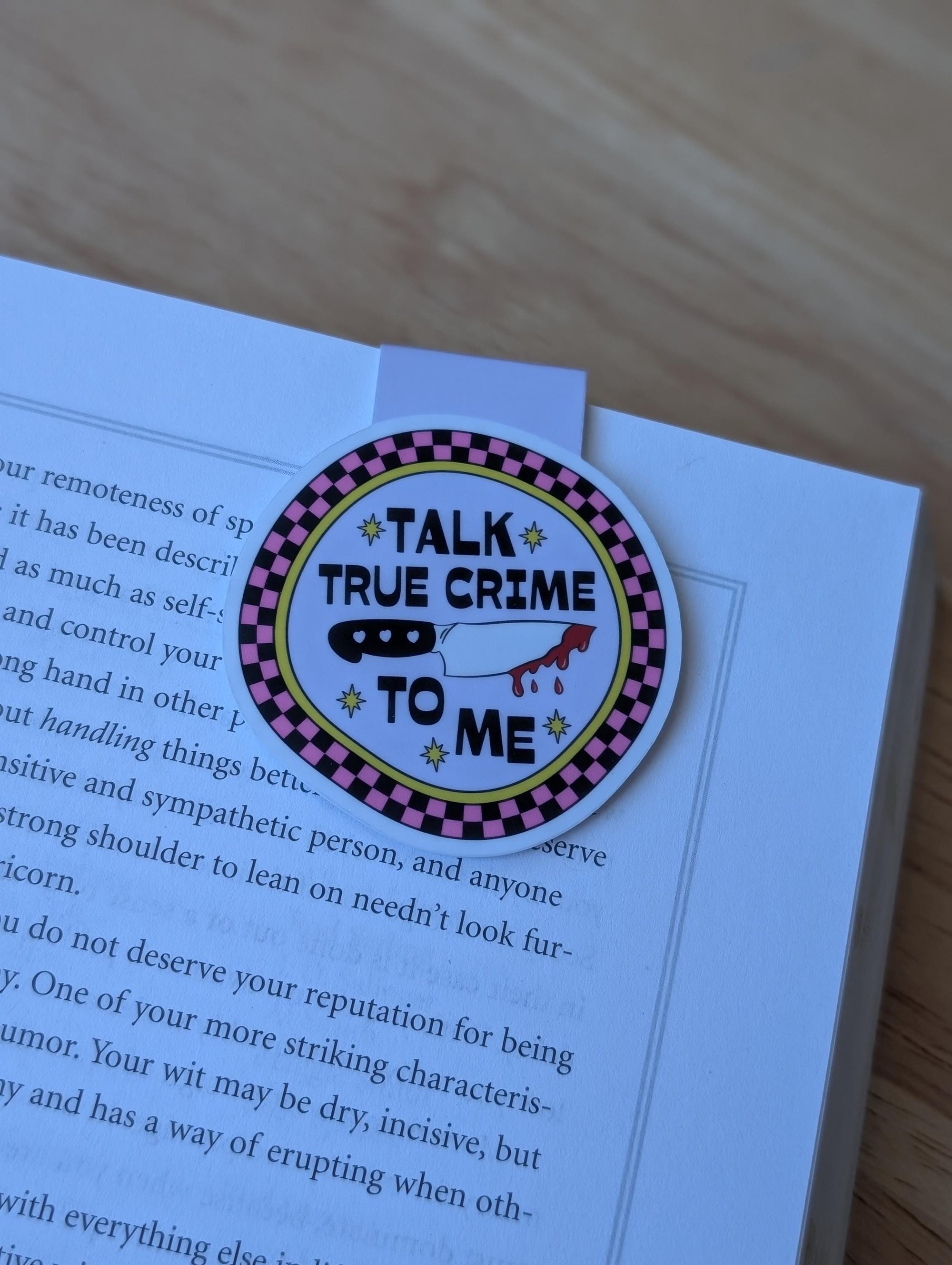 Talk True Crime To Me Magnetic Bookmark